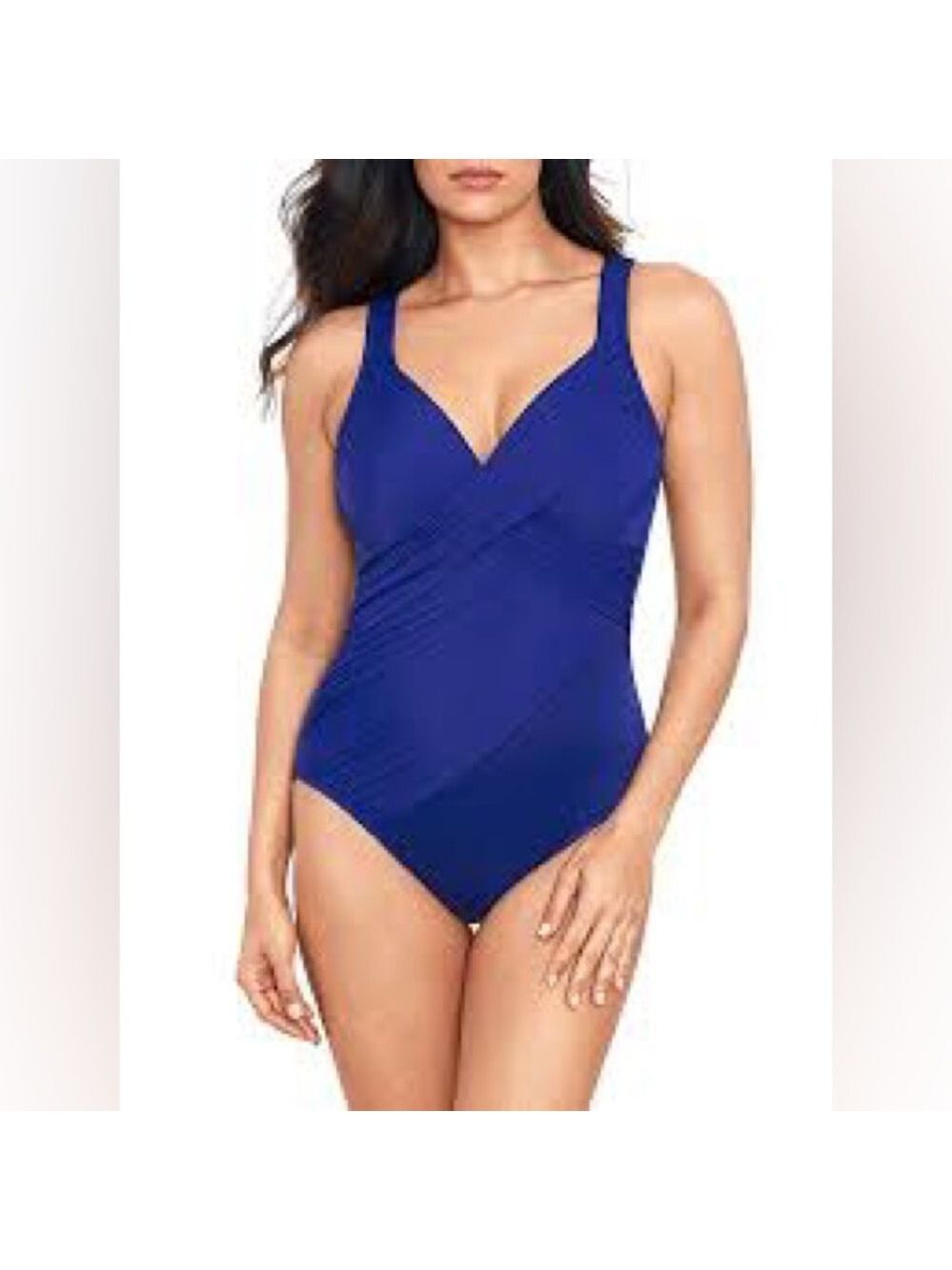 Miraclesuit Royal Blue One-Piece Swimsuit - Classic Fit Sz 12